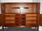1960s Danish Walnut Highboard / High Sideboard