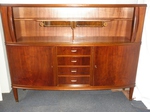 1960s Danish Walnut Highboard / High Sideboard