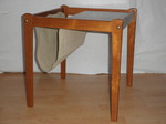 1960s BRDR Furbo Spottrup Teak Side Table & Canvas Magazine Sling 