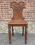 Victorian Mahogany Hall Chair with crested back 