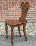 Victorian Mahogany Hall Chair with crested back 
