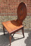Victorian Mahogany Hall Chair with Oval Back