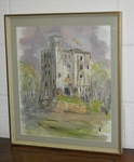 Hedingham Castle Keep - Watercolour by Richard Caink 