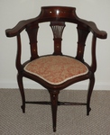 Edwardian Mahogany Inlaid Corner Chair