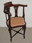 Edwardian Mahogany Inlaid Corner Chair
