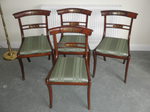 Set of 4 Regency Mahogany Bar Back Chairs