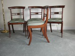 Set of 4 Regency Mahogany Bar Back Chairs