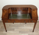 Edwardian Sheraton Style Mahogany Carlton House Desk