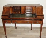 Edwardian Sheraton Style Mahogany Carlton House Desk