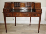 Edwardian Sheraton Style Mahogany Carlton House Desk