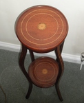 Edwardian Mahogany Sheraton Style Plant Stand / Torchere