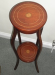 Edwardian Mahogany Sheraton Style Plant Stand / Torchere