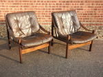 Pair of Torbjørn Afdal, Hunter Chairs by Bruksbo