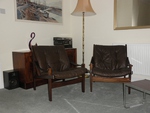 Pair of Torbjørn Afdal, Hunter Chairs by Bruksbo, Norway
