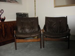 Pair of Torbjørn Afdal, Hunter Chairs by Bruksbo, Norway