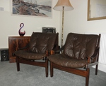 Pair of Torbjørn Afdal, Hunter Chairs by Bruksbo, Norway