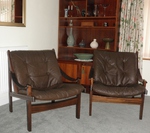 Pair of Torbjørn Afdal, Hunter Chairs by Bruksbo, Norway