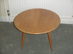 1950s Ercol Circular Coffee / Supper Table – Light Finish 