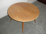 1950s Ercol Circular Coffee / Supper Table – Light Finish 