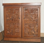 Oriental Teak Cocktail Cabinet / Drinks Bar