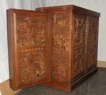 Oriental Teak Cocktail Cabinet / Drinks Bar