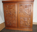Oriental Teak Cocktail Cabinet / Drinks Bar