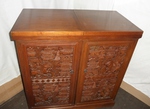 Oriental Teak Cocktail Cabinet / Drinks Bar