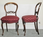 Victorian Mahogany Balloon Back Chairs 