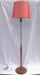 1960s Danish Style Floor Lamp with bright orange shade