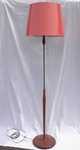 1960s Danish Style Floor Lamp with bright orange shade