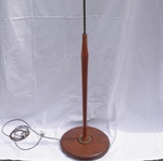 1960s Danish Style Floor Lamp with bright orange shade