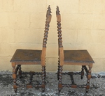 Victorian Oak Jacobean Style Hall Chairs – Carved Barley Twist