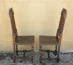 Victorian Oak Jacobean Style Hall Chairs – Carved Barley Twist