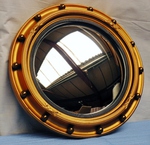 Regency style Gilded Convex Mirror or Butler’s mirror