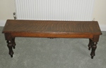 C1890 Carved Oak Hall Bench