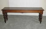 C1890 Carved Oak Hall Bench