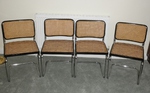 Set of 4 Marcel Breuer - Cesca Chairs in Black frames 