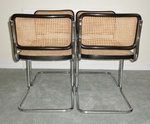 Set of 4 Marcel Breuer - Cesca Chairs in Black frames 