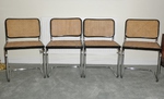 Set of 4 Marcel Breuer - Cesca Chairs in Black frames 