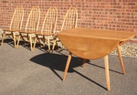 Ercol Drop Leaf Dining Table & 4 Windsor Quaker Chairs 