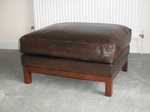 Country House Leather Hearth Stool / Foot Stool / Ottoman