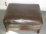 Country House Leather Hearth Stool / Foot Stool / Ottoman