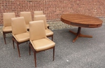 Robert Heritage Drum Dining table & 6 Dining chairs designed for Archie Shine