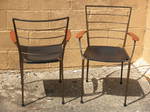 Pair of Staples Ladderax Carvers / Armchairs 