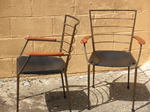 Pair of Staples Ladderax Carvers / Armchairs 