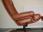 1970s Gote Mobler Tan Leather ‘Viking’ Lounge Chair & Ottoman