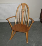 Classic Ercol Swan Back Rocking Chair - Light finish 