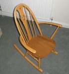 Classic Ercol Swan Back Rocking Chair - Light finish 