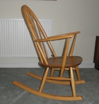 Classic Ercol Swan Back Rocking Chair - Light finish 