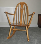 Classic Ercol Swan Back Rocking Chair - Light finish 